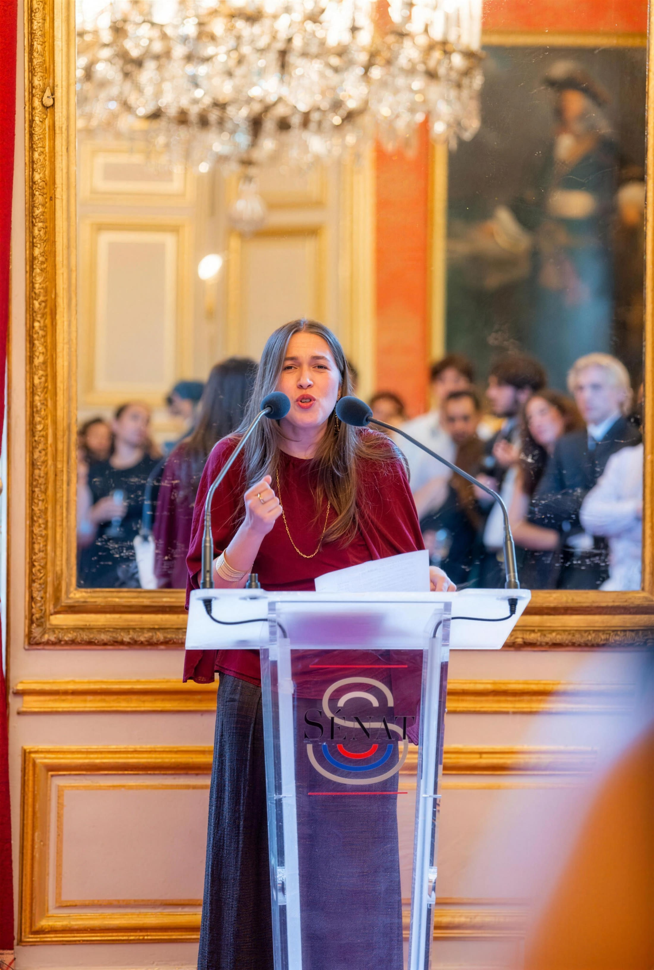 Prise de parole au pupitre du Sénat